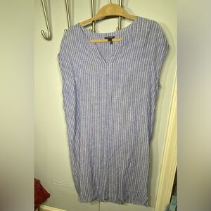 NIC+ZOE Blue and White Striped dress